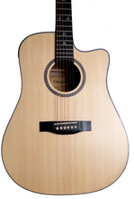 Load image into Gallery viewer, Craftine CD11CEQ Dreadnought Electro-Acoustic Guitar with Cutaway includes Gig Bag.
