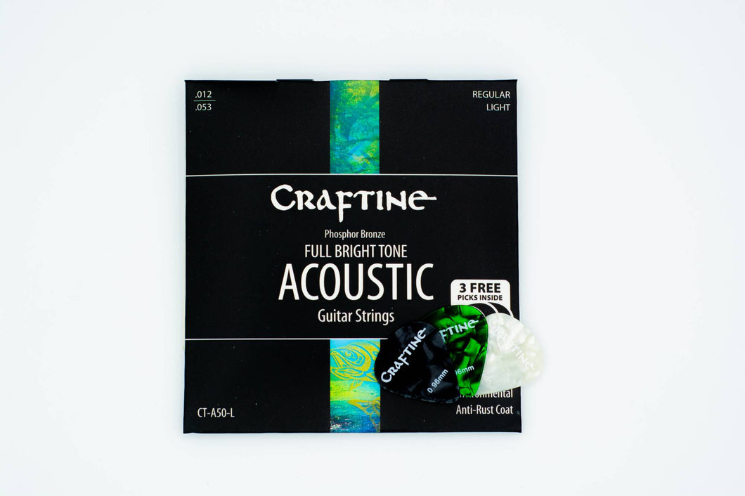Craftine Light Gauge Acoustic Guitar Strings 12-53s