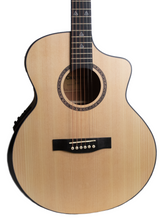Load image into Gallery viewer, Craftine Grand Auditorium Style Electro-Acoustic Guitar - Spruce Top, Mahagony Back & Sides